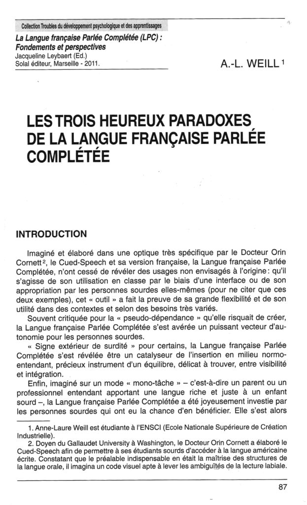 Les 3 heureux paradoxes de la LfPC - Anne-Laure WEILL